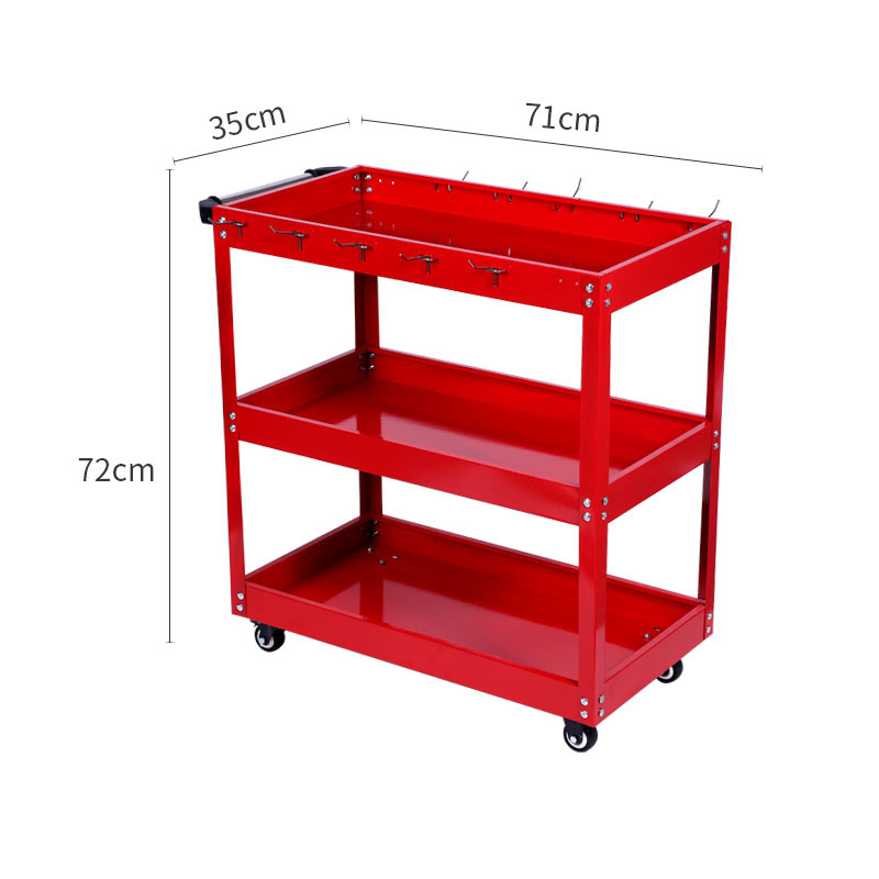 Workshop Tools Trolley - Troli Perkakas 3 Tingkat Beroda, Troli