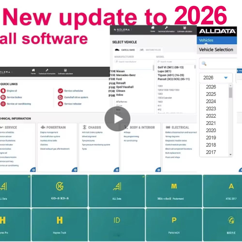 Workshop Tools Online - Perangkat Lunak Alldata Online 2026, Perangkat