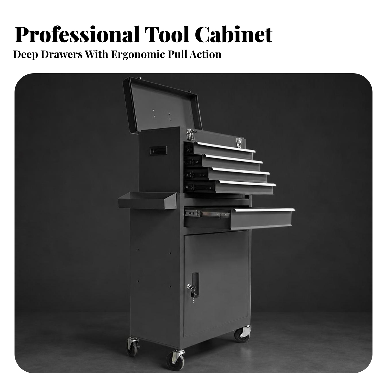 Workshop Tools Trolley - Troli Perkakas Beroda dengan Kunci Pengunci,
