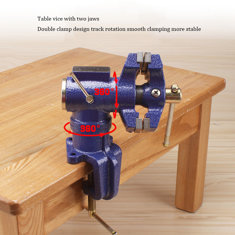 Double Jaw Table Vise dasar pu - Bench Vise Swivel ulasan dan harga