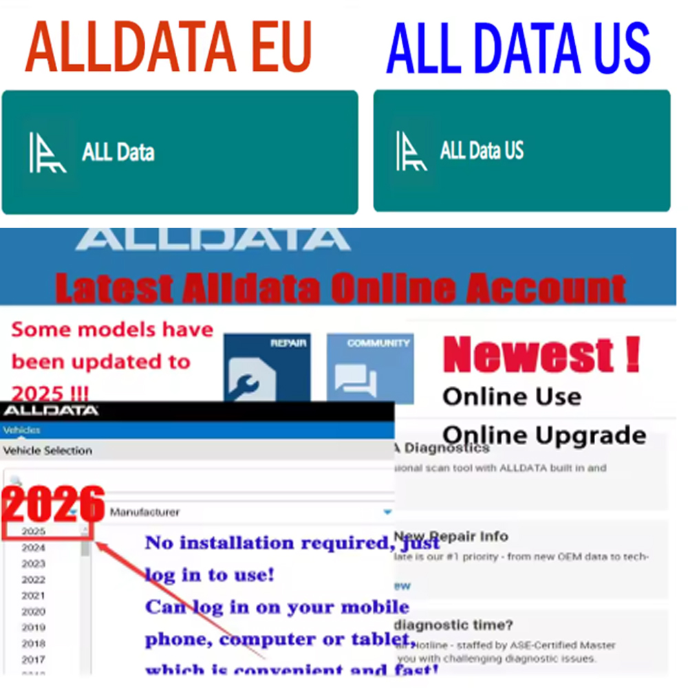 Alldata EU US Perangkat Lunak  - Workshop Tools Online ulasan dan harga