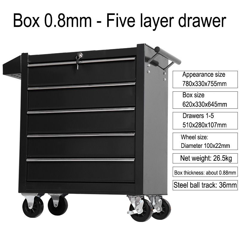 Troli Kotak Perkakas 5 Laci Mu - Workshop Tools Trolley ulasan dan harga
