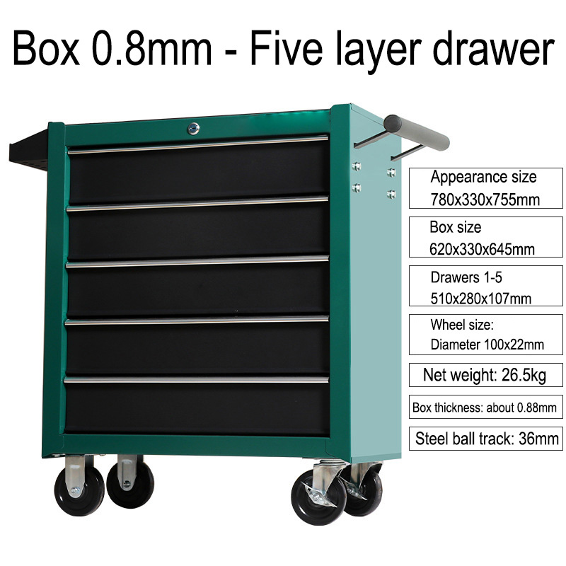 Troli Kotak Perkakas 5 Laci Mu - Workshop Tools Trolley ulasan dan harga