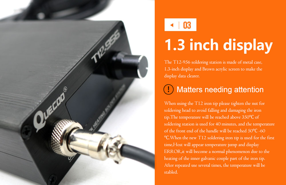 QUECOO T12-956 Solder Digital  - Tools For Electronic Workshop ulasan dan harga